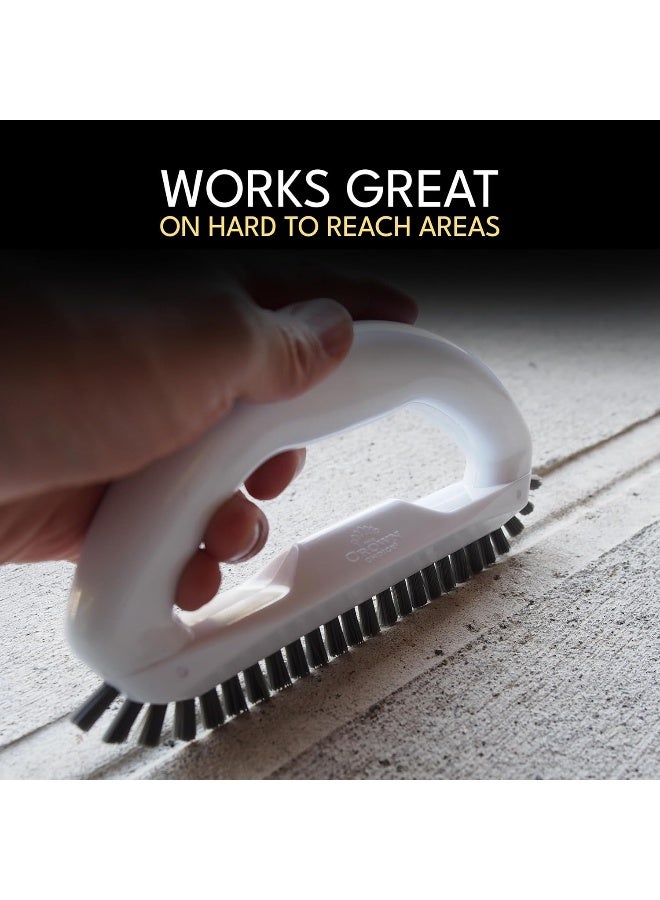 The Crown Choice Grout cleaner brushes with hard bristles angled - Image 5